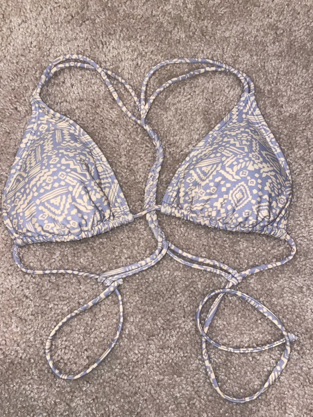 Xhilaration Patterned Triangle Bikini Top